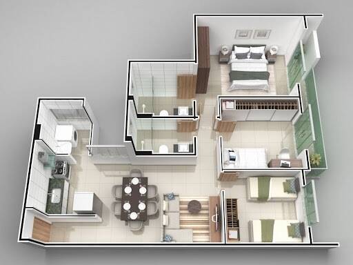 Apartamento, 3 quartos, 75 m² - Foto 2