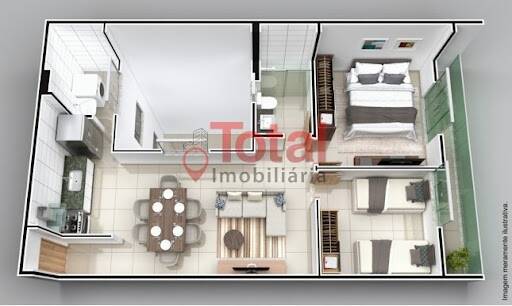Apartamento à venda com 2 quartos, 58m² - Foto 1