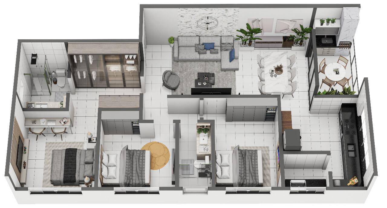 Apartamento, 3 quartos, 100 m² - Foto 6