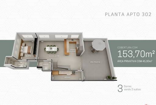 Cobertura à venda com 3 quartos, 198m² - Foto 1