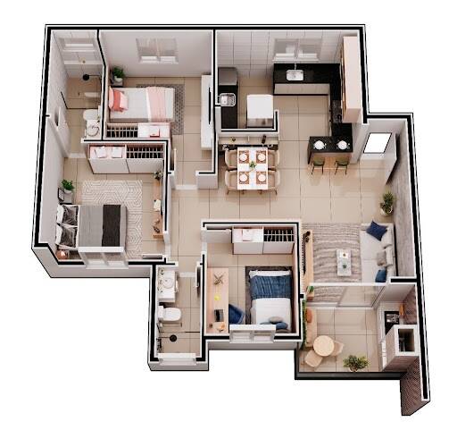 Apartamento à venda com 3 quartos, 103m² - Foto 8