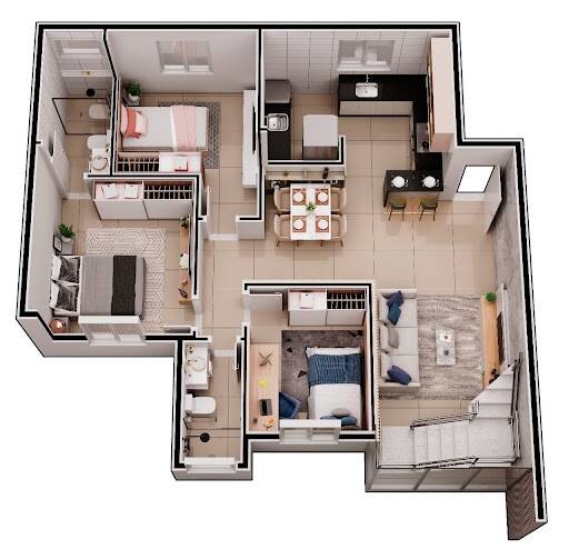 Apartamento à venda com 3 quartos, 103m² - Foto 9