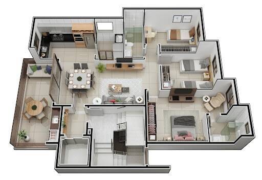 Apartamento à venda com 3 quartos, 107m² - Foto 6
