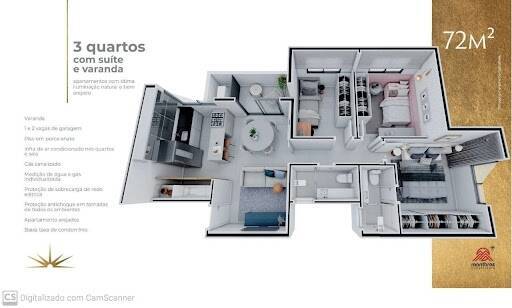 Apartamento à venda com 3 quartos, 72m² - Foto 1