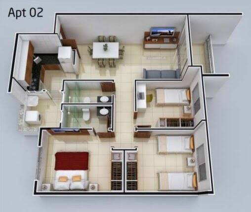 Apartamento à venda com 3 quartos, 135m² - Foto 2